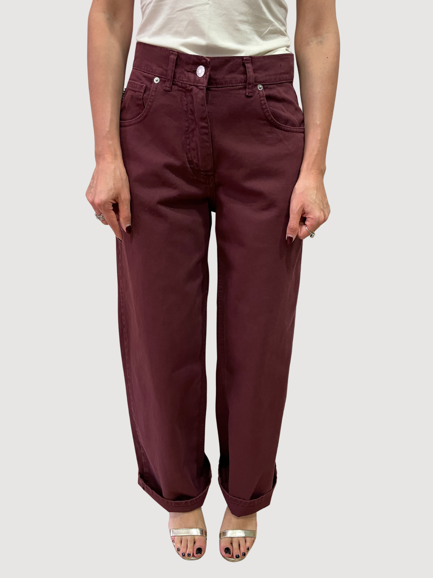 HAVEONE - Jeans Bella grigio a vita alta con dettaglio rotture - più colori