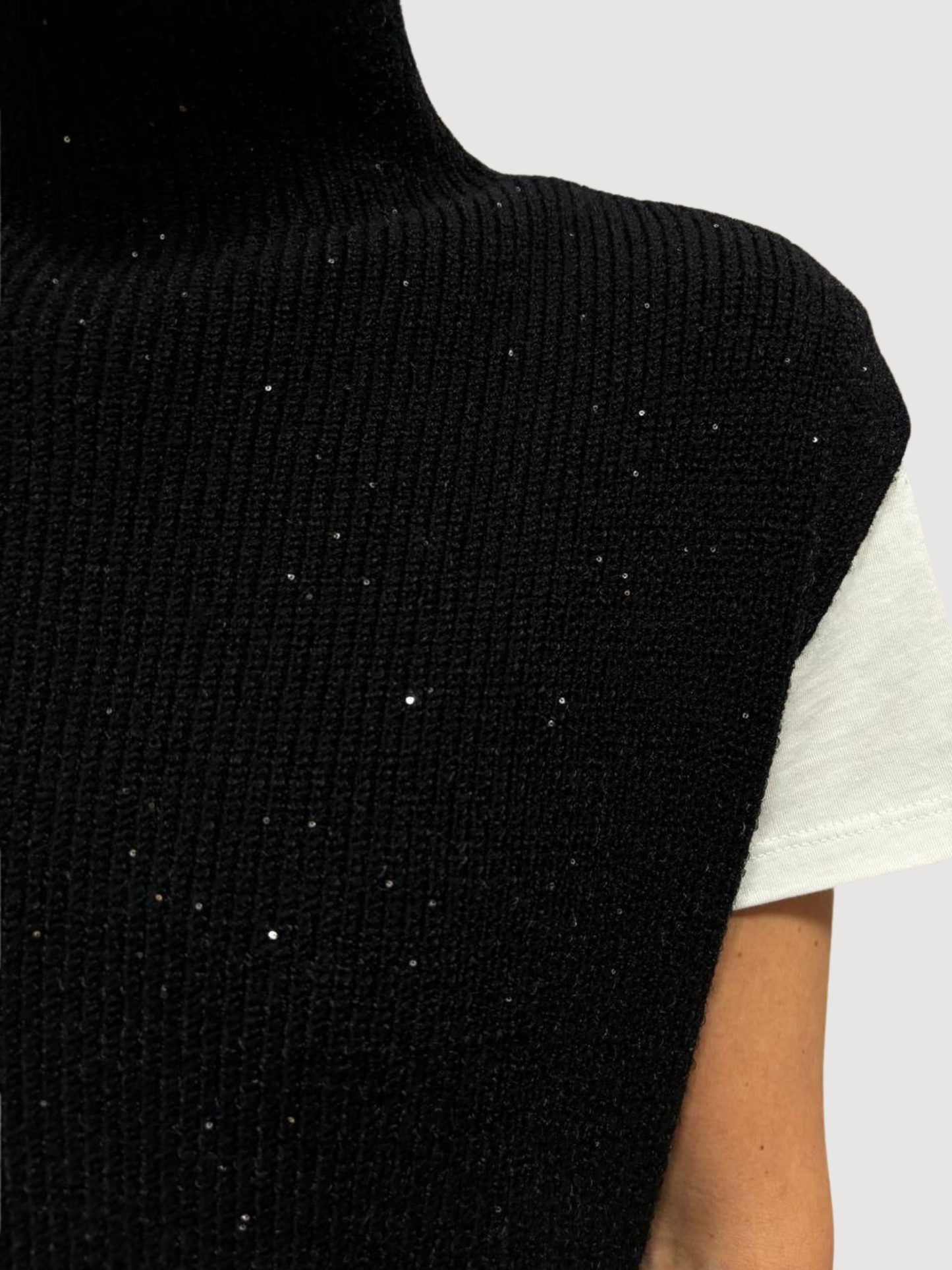 HAVEONE - Gilet con micro lucette e colletto a cratere - più colori