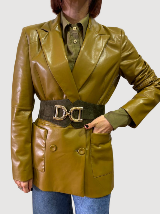 KONTATTO - Cintura alta con fibbia elastica e chiusura metallo oro