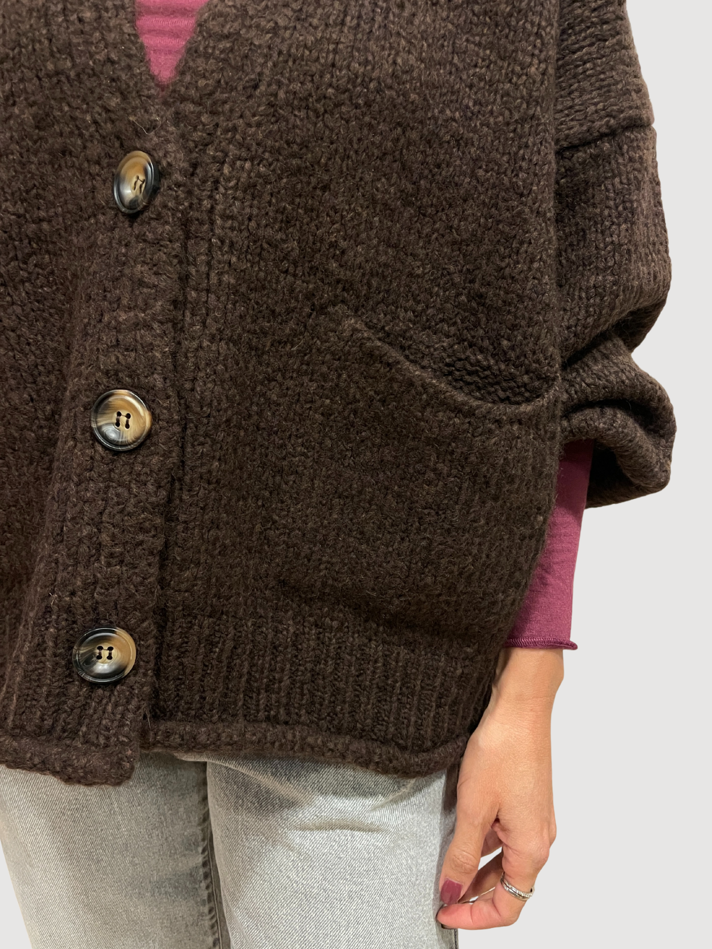 VICOLO - Cardigan in maglia con bottoni e tasche frontali - più colori