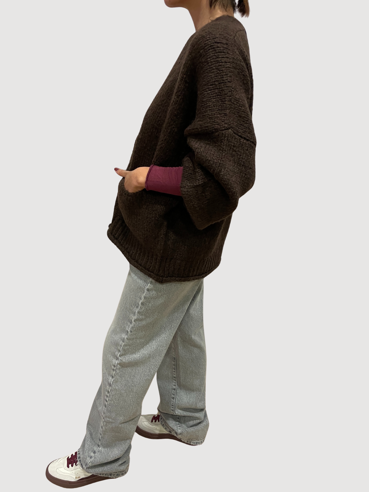 VICOLO - Cardigan in maglia con bottoni e tasche frontali - più colori