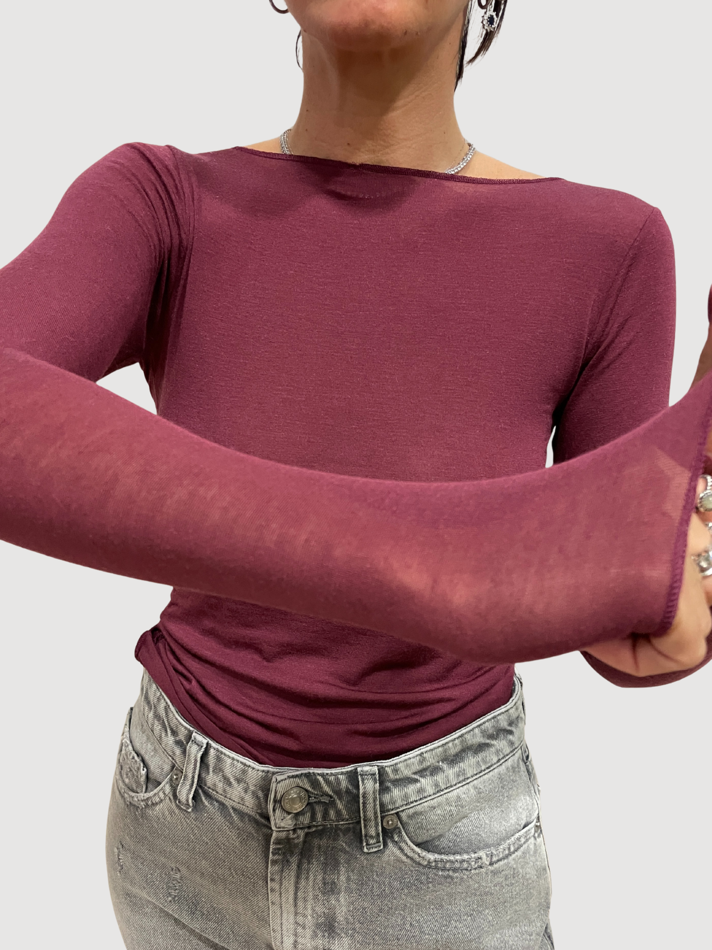 FDB - Maglia in cashmere e modale a girocollo - più colori