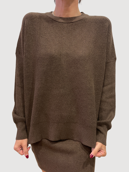 HAVEONE - Set coordinato con blusa + gonna in maglia - più colori