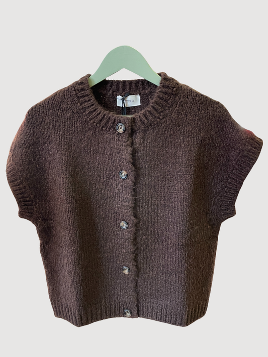 VICOLO - Gilet in maglia a spalla scesa con bottoni - più colori