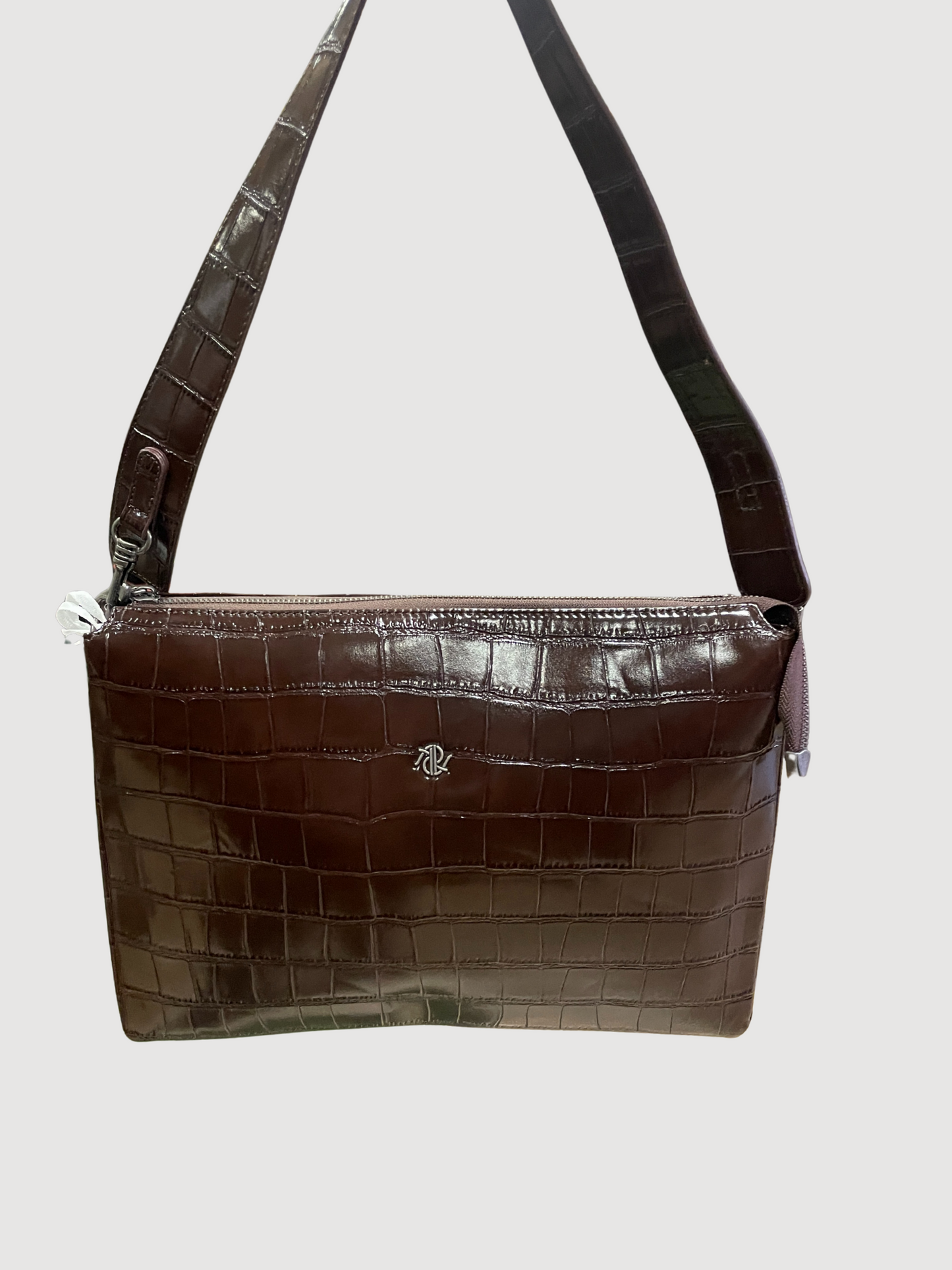 Borsa coccodrillo in ecopelle con manico - più colori