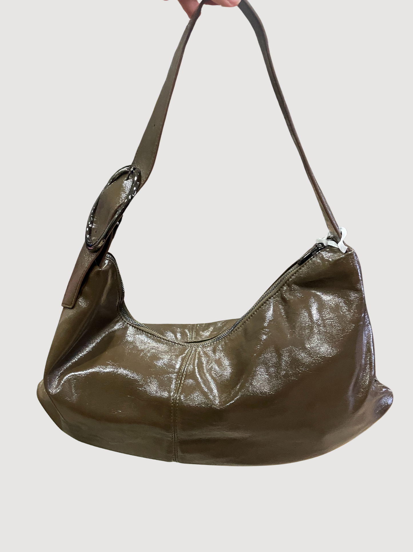 Borsa nera in ecopelle a mezzaluna - più colori