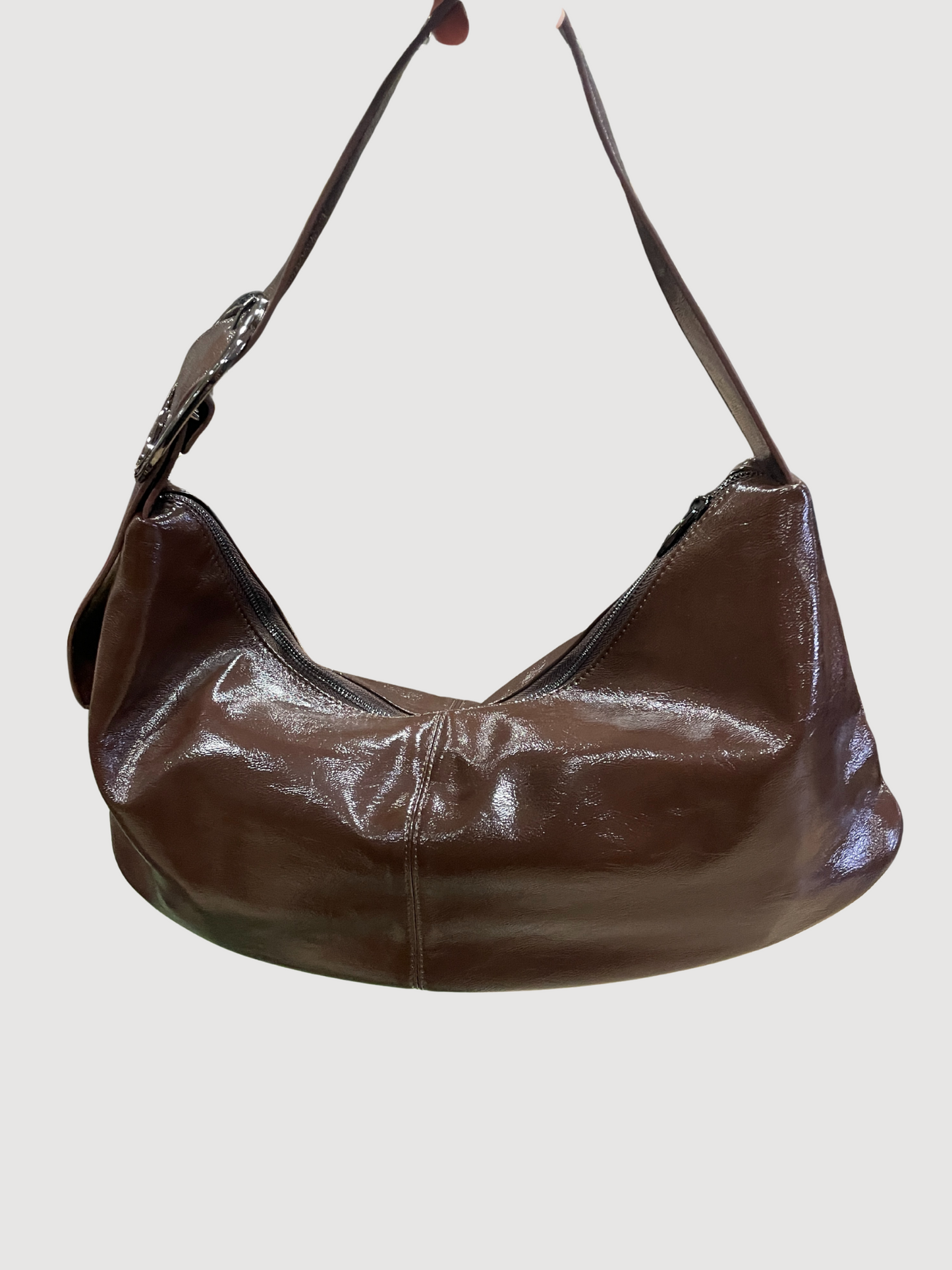 Borsa nera in ecopelle a mezzaluna - più colori