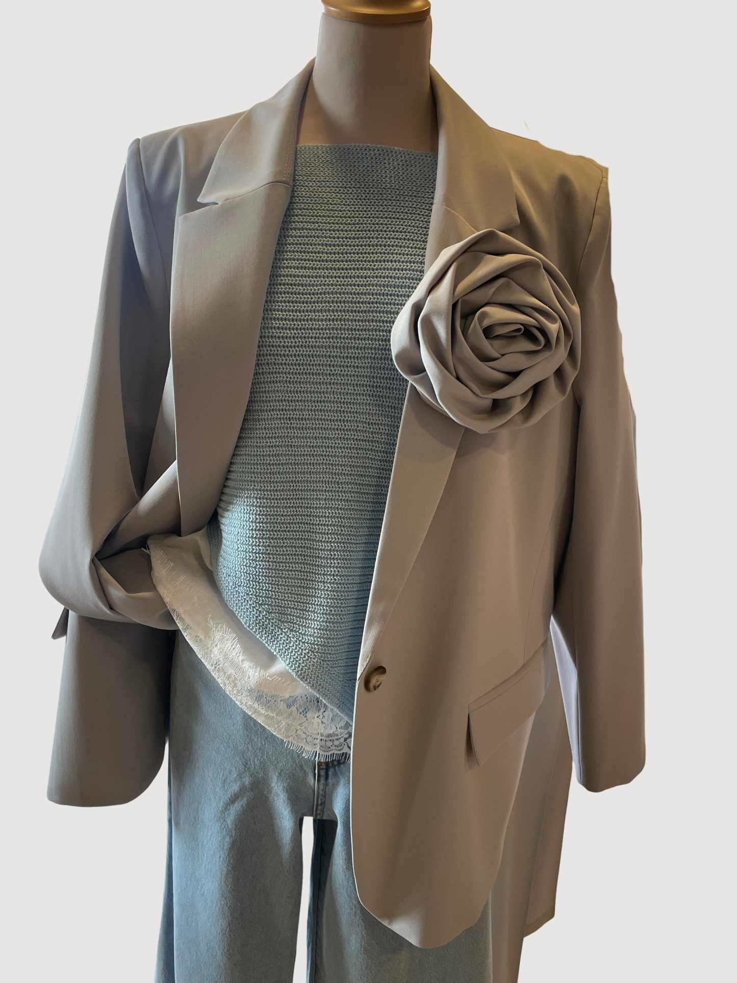 KONTATTO - Maglia cut out ecrù con canotta con pizzo rimovibile - più colori