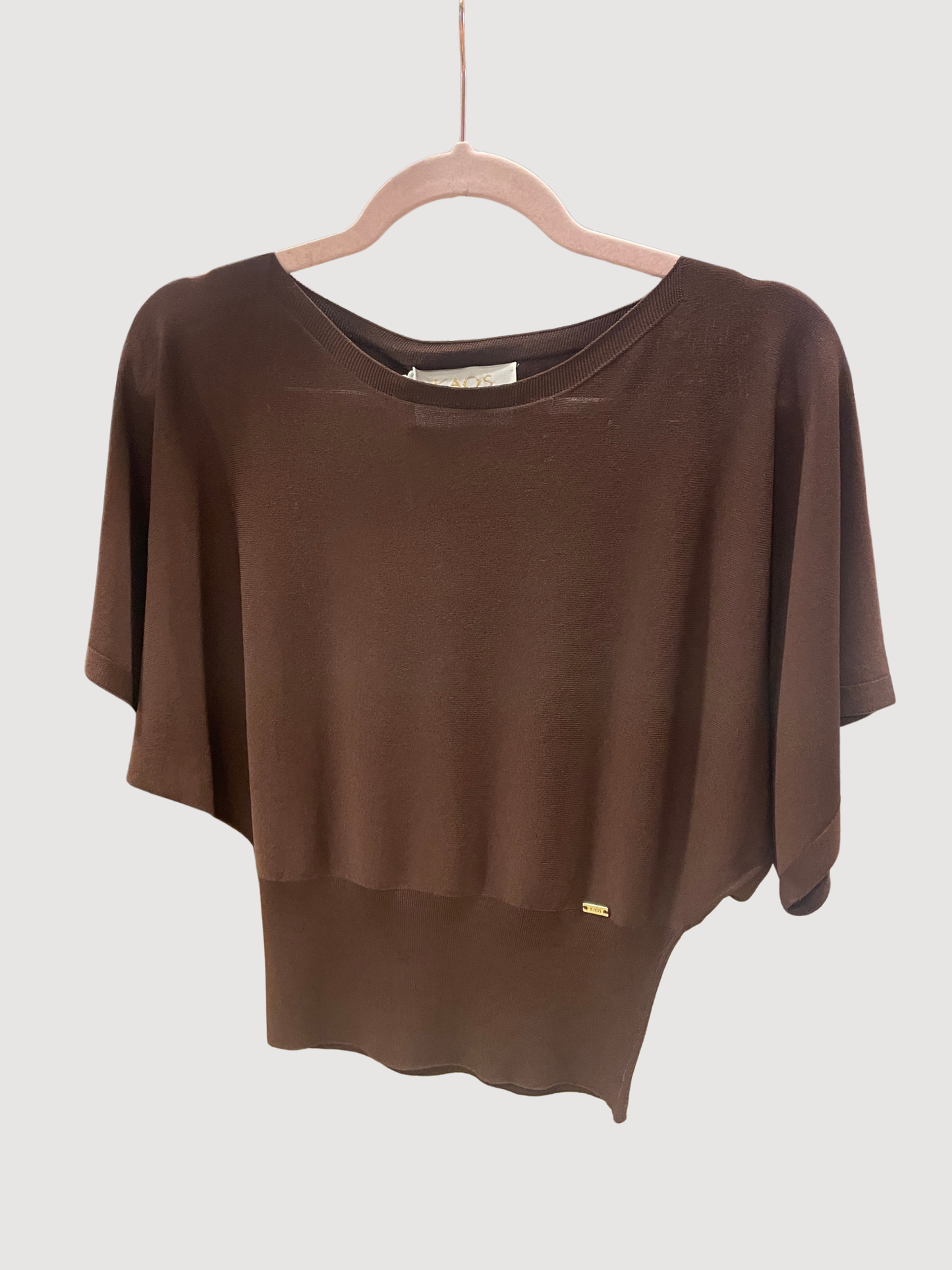 KAOS - Maglia bianco ottico con fascia elastica e maniche a farfalla - più colori