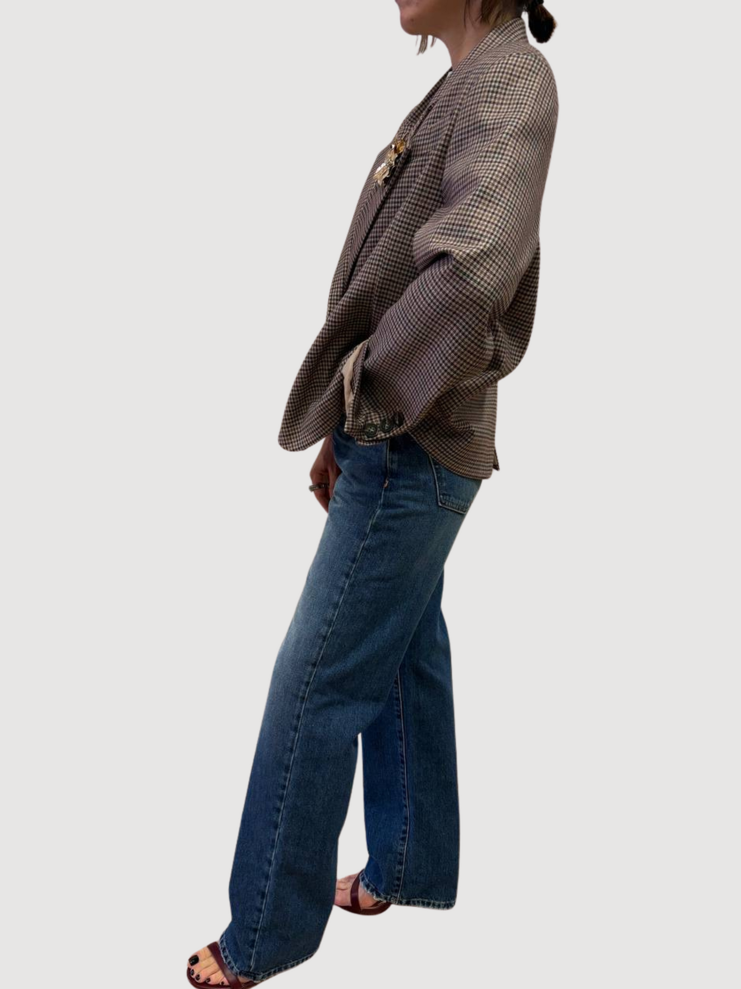 VICOLO - Jeans Alex a palazzo dritto wide leg in denim scuro