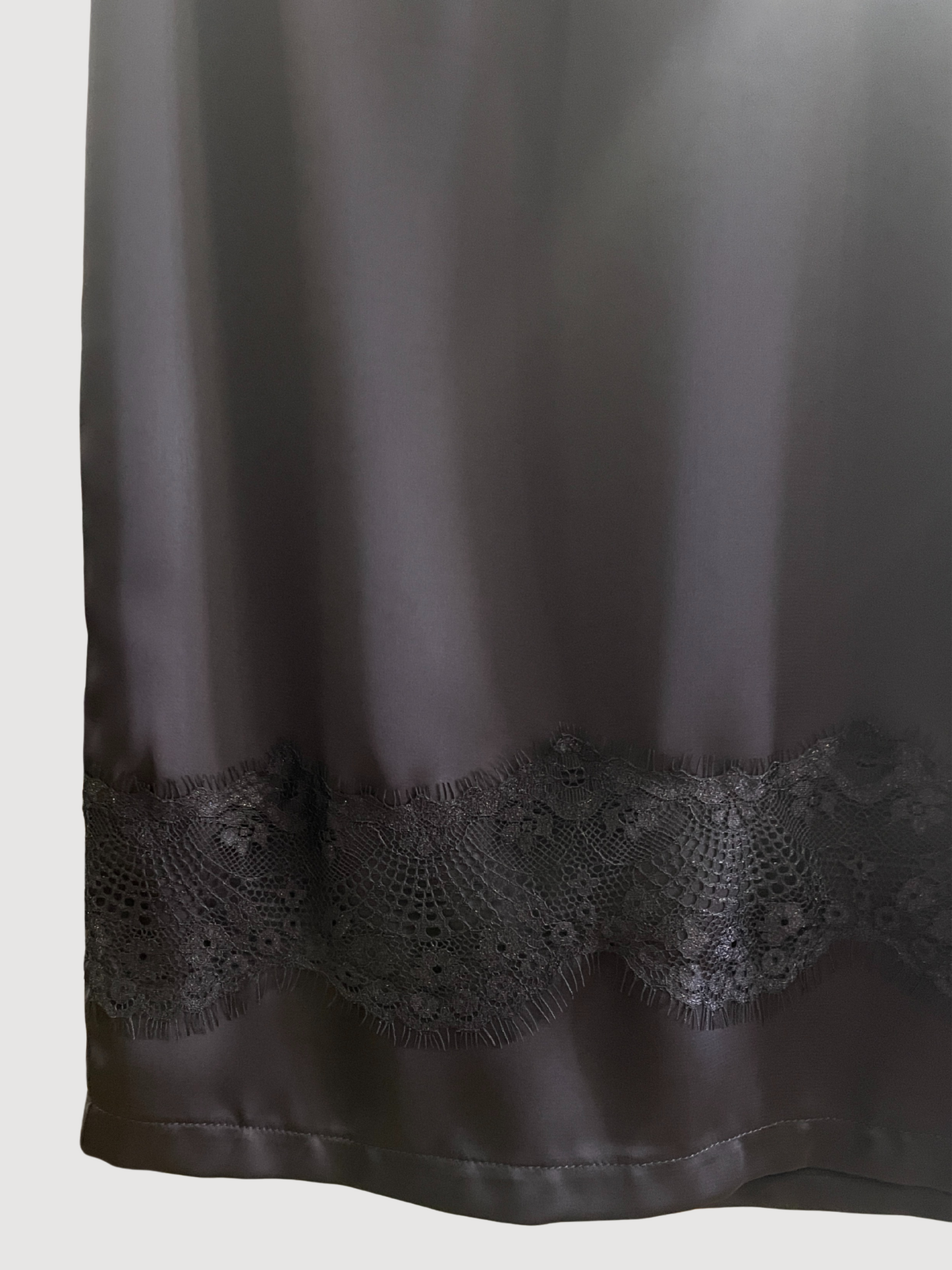 SOUVENIR - Gonna in viscosa nera con coulisse e pizzo