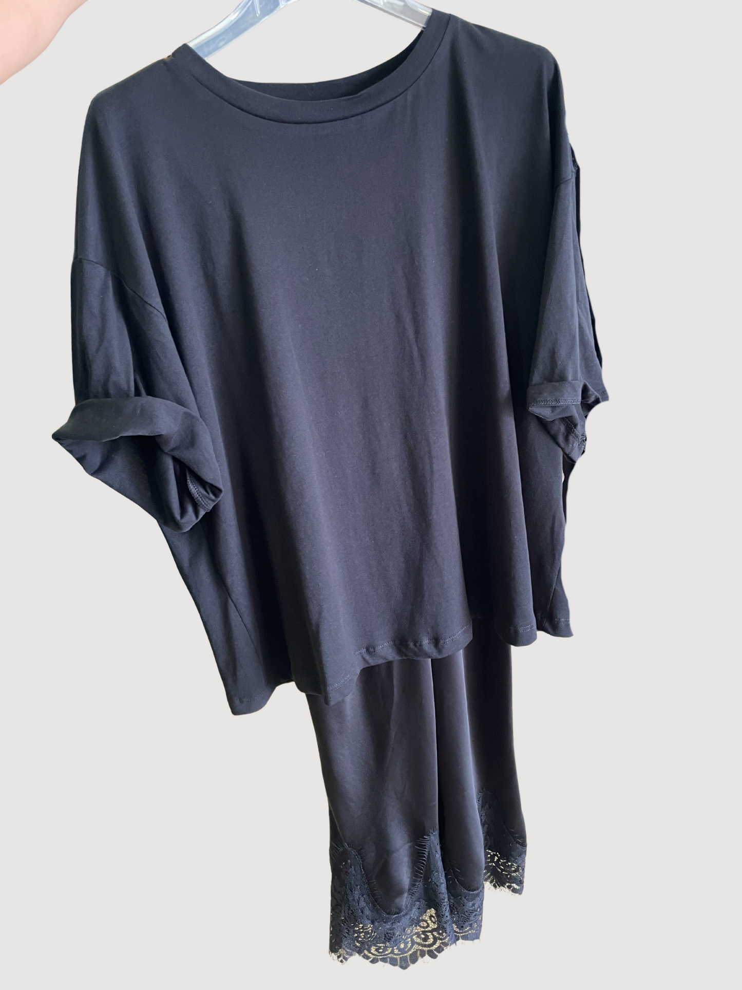 SOUVENIR - Abito con t-shirt over rimovibile e abito sottoveste con pizzo - più colori