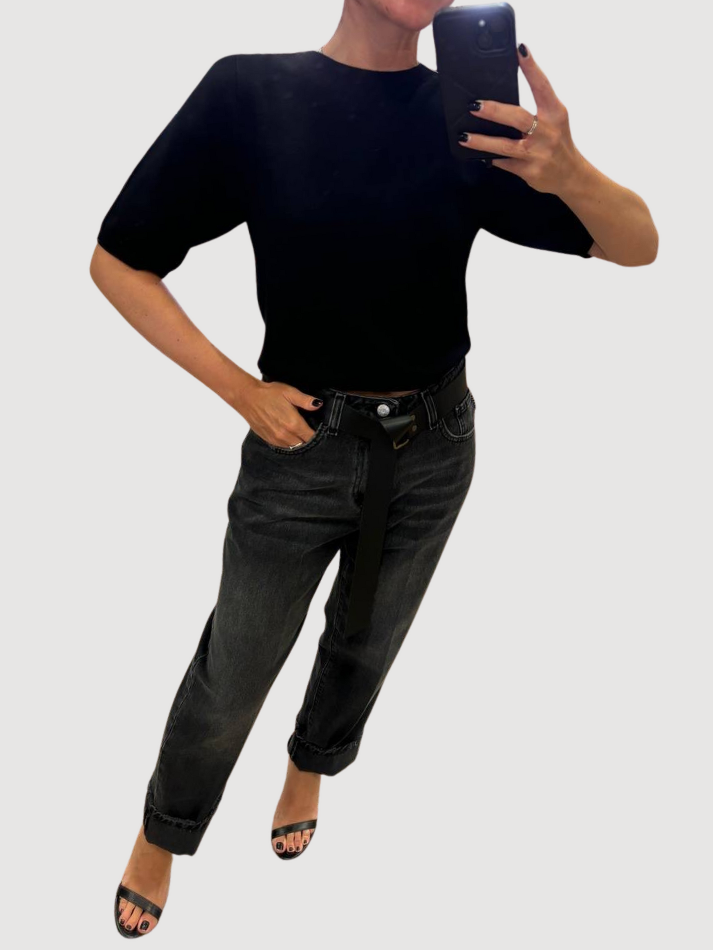 HAVEONE - Jeans Mandy a vita alta con cintura - più colori
