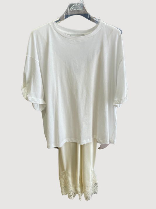 SOUVENIR - Abito con t-shirt over rimovibile e abito sottoveste con pizzo - più colori