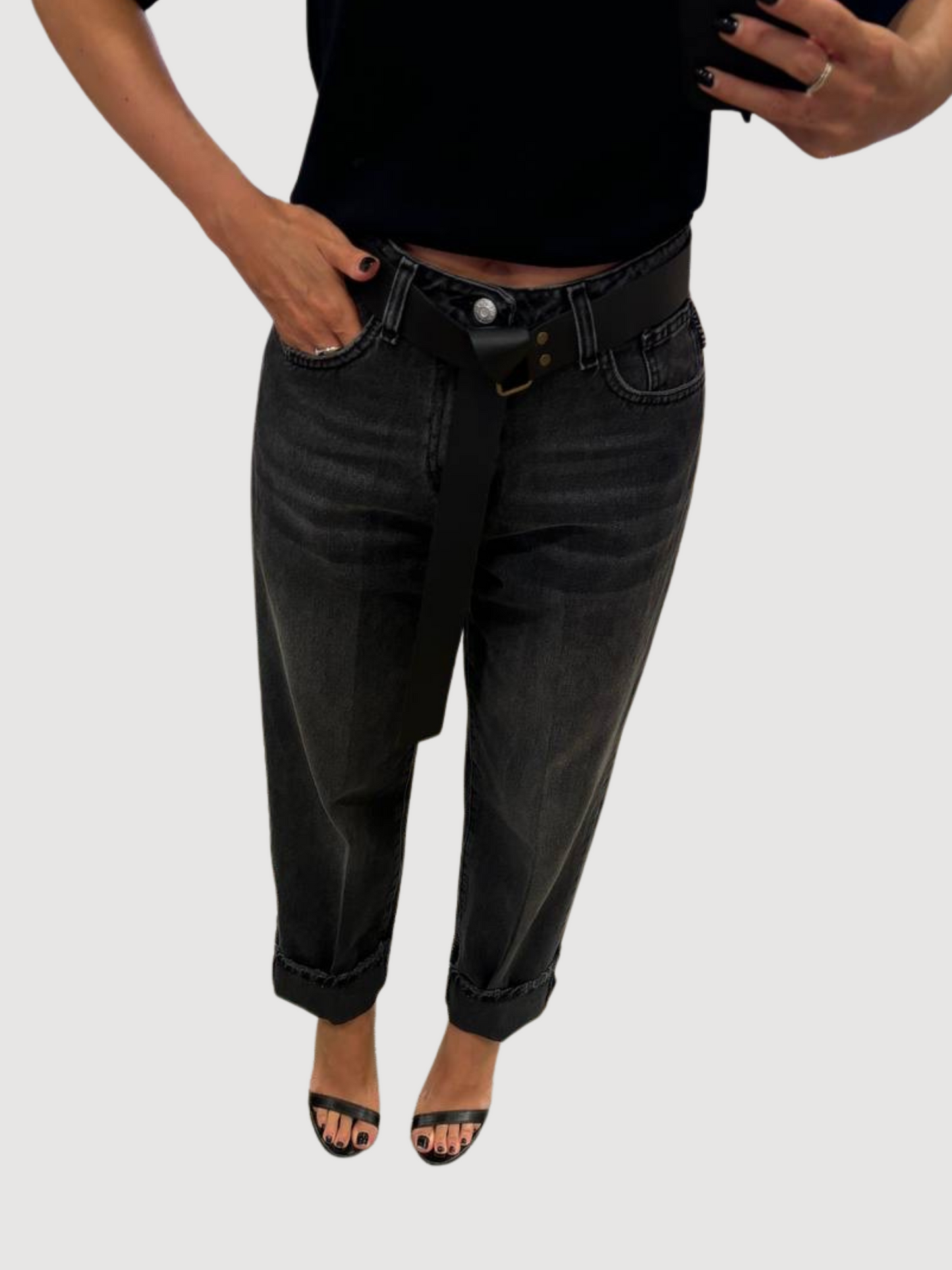 HAVEONE - Jeans Mandy a vita alta con cintura - più colori