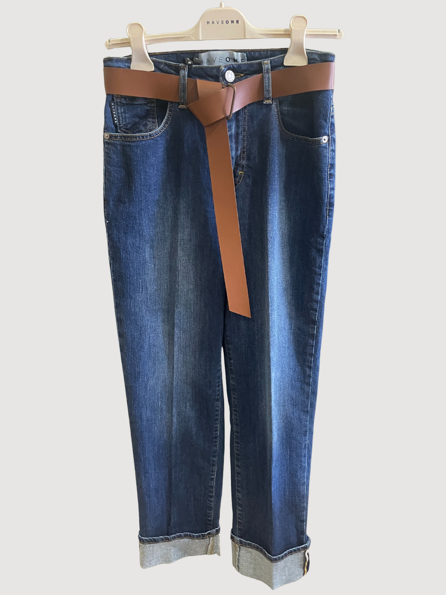 HAVEONE - Jeans Mandy a vita alta con cintura - più colori