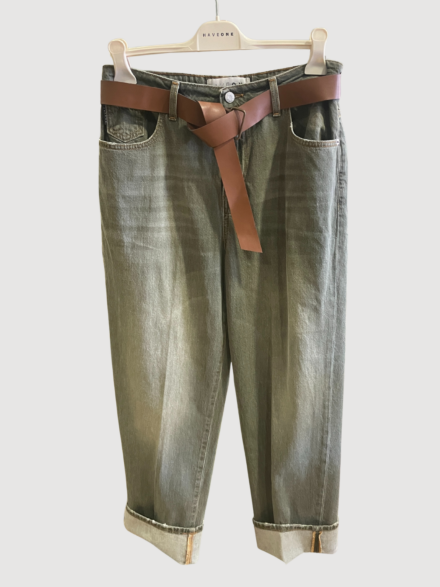 HAVEONE - Jeans Mandy a vita alta con cintura - più colori