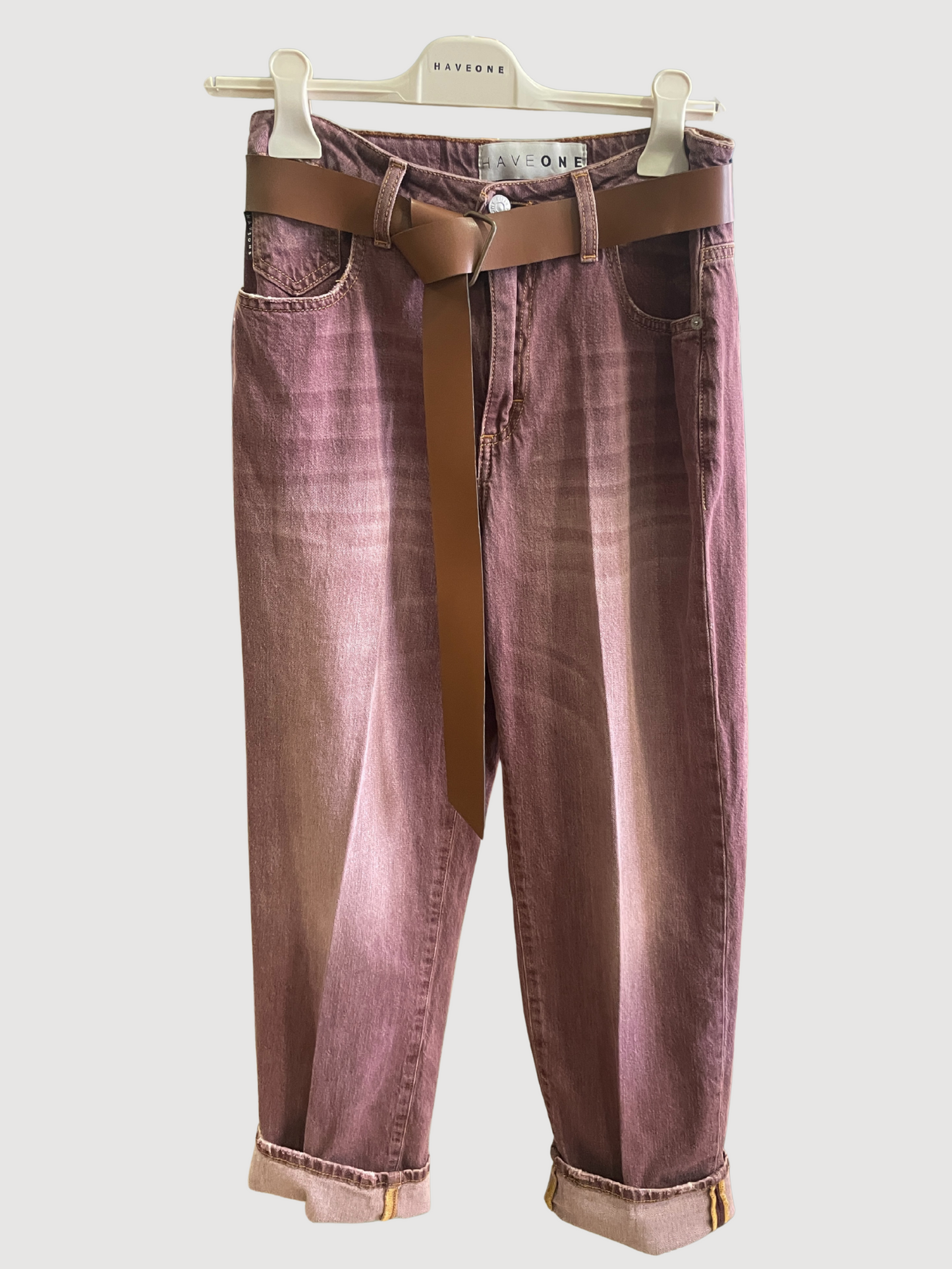 HAVEONE - Jeans Mandy a vita alta con cintura - più colori