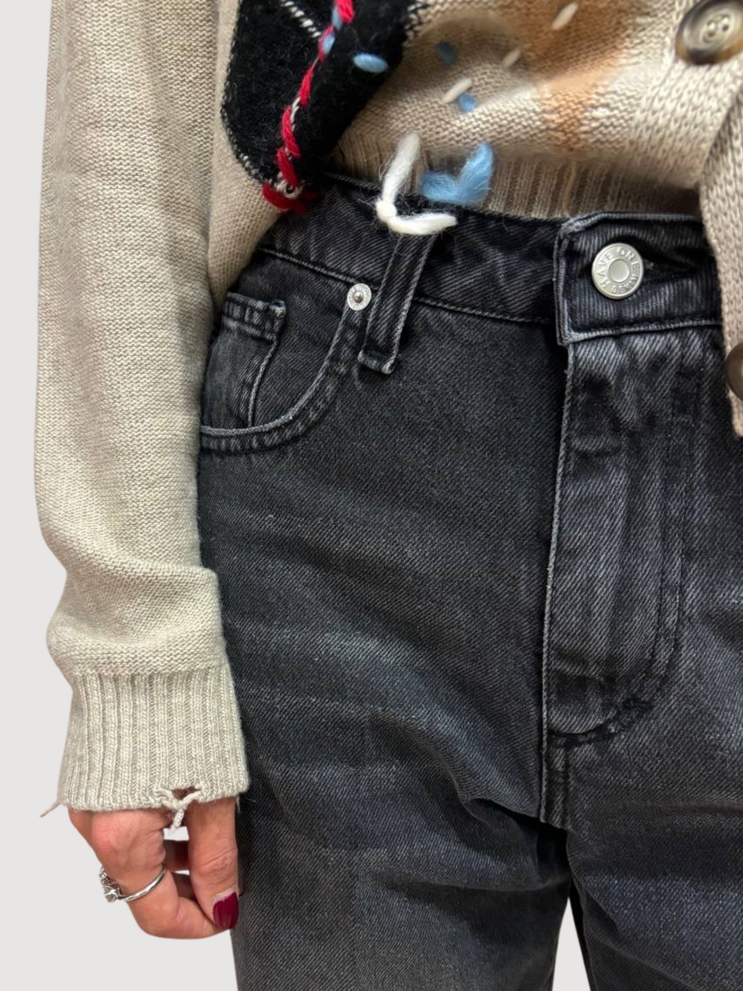HAVEONE - Jeans Mandy a vita alta con cintura - più colori