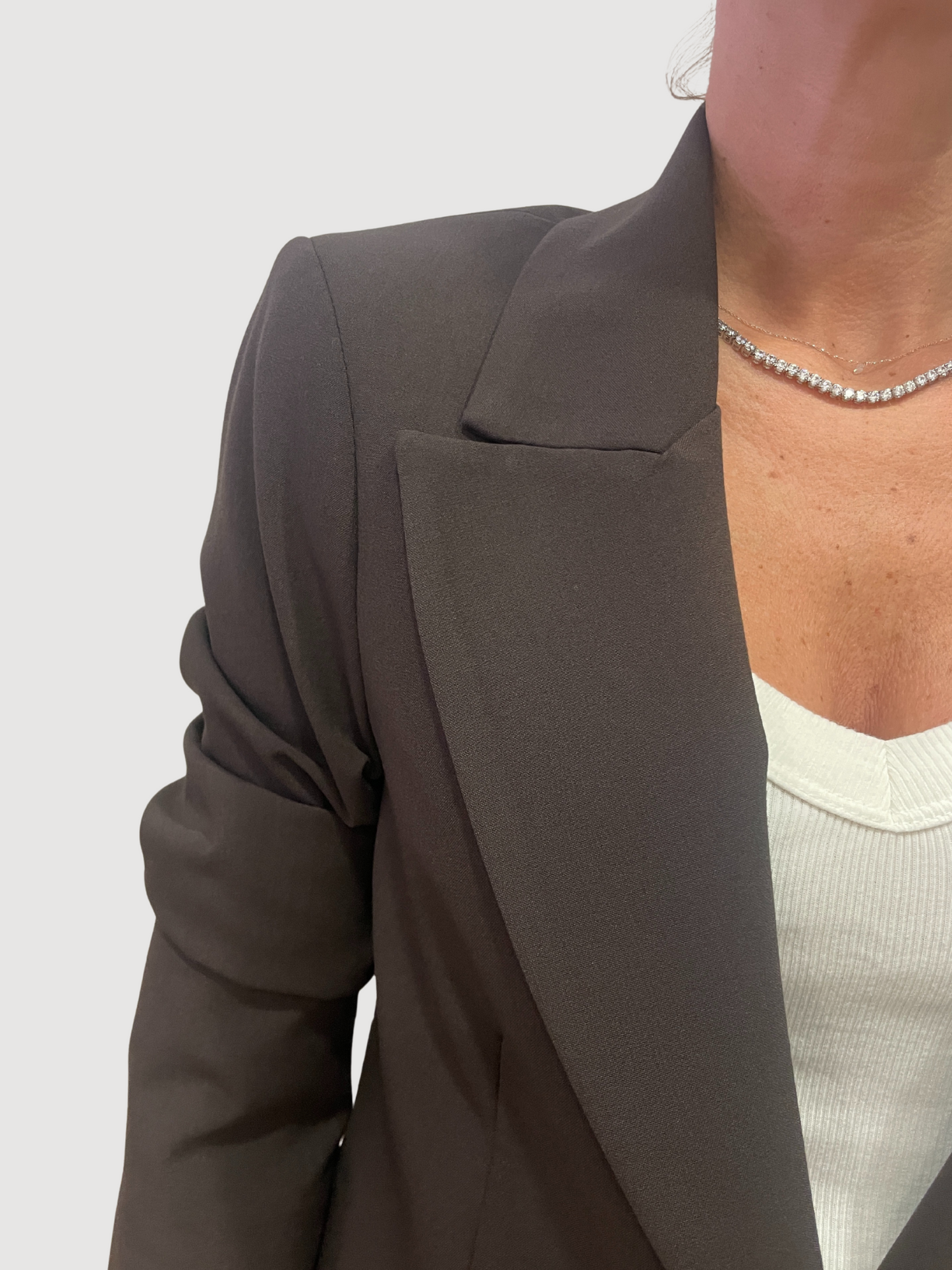 GOLD - Completo fondente con giacca a un bottone e pantalone a palazzo dritto