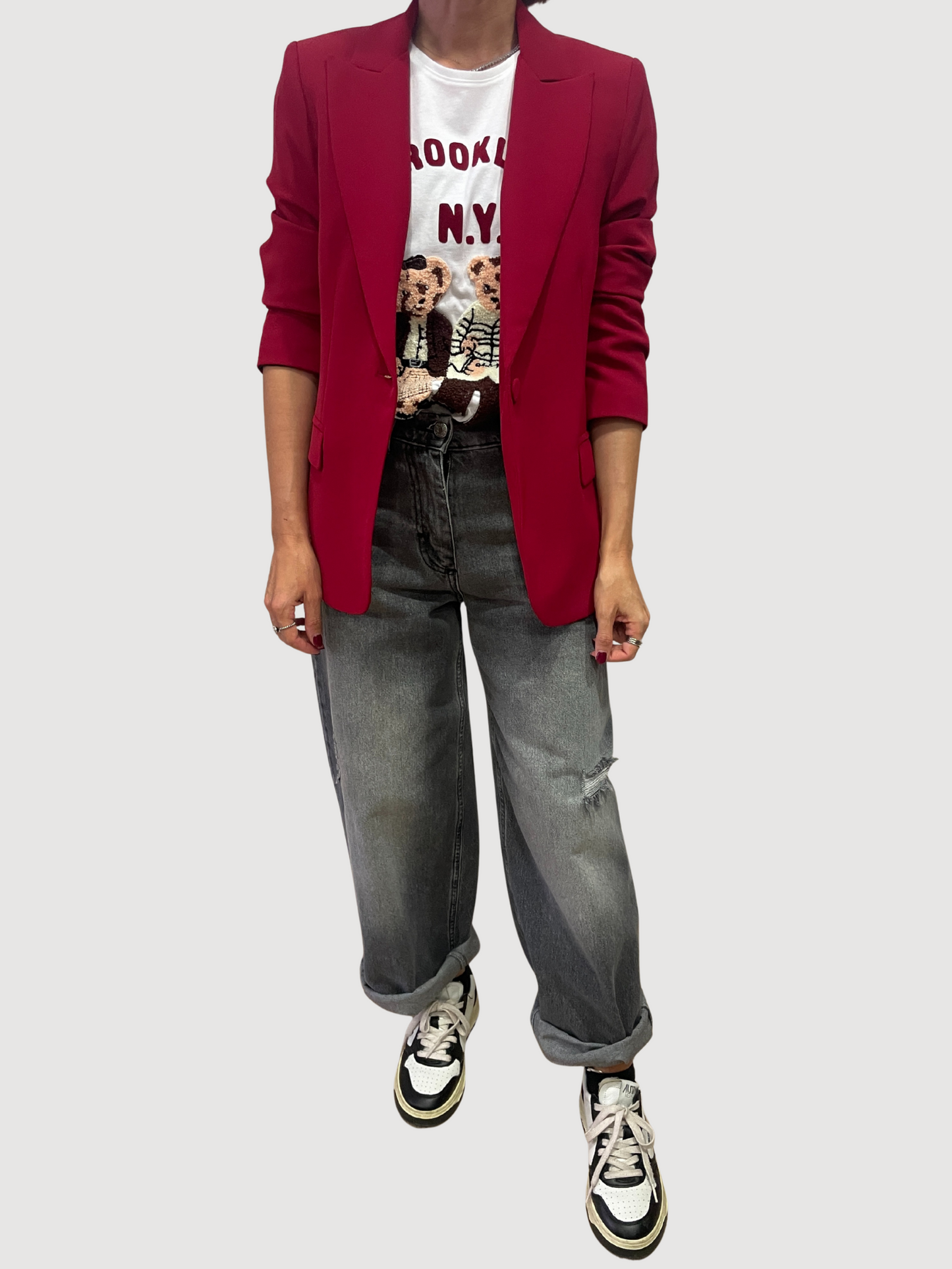 KONTATTO - T-shirt con stampa orsetti in tessuto teddy