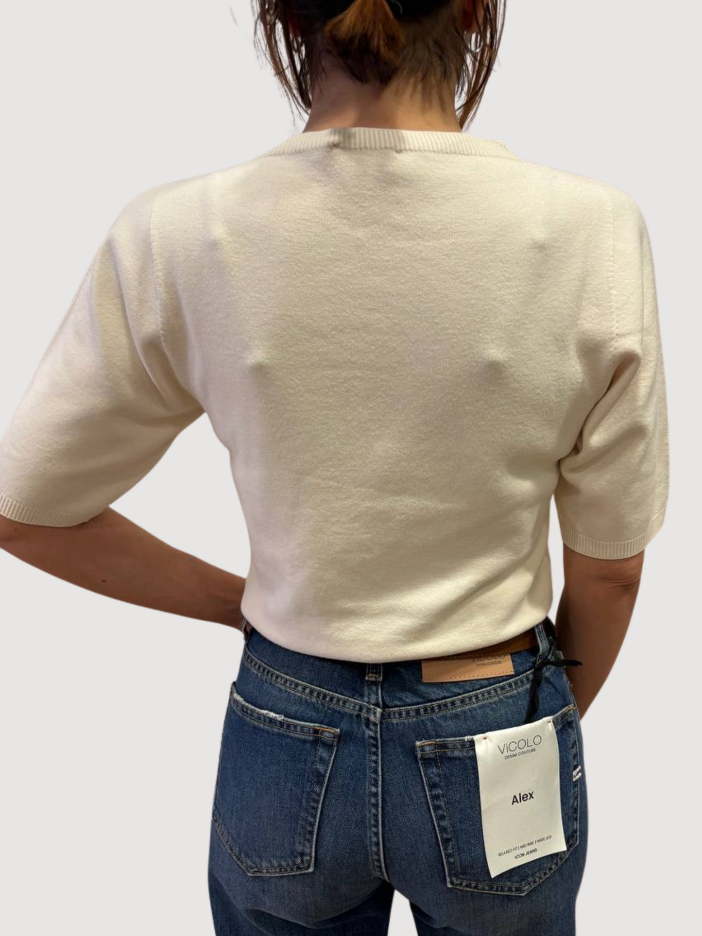 KONTATTO - Maglia a mezza manica in misto viscosa - più colori