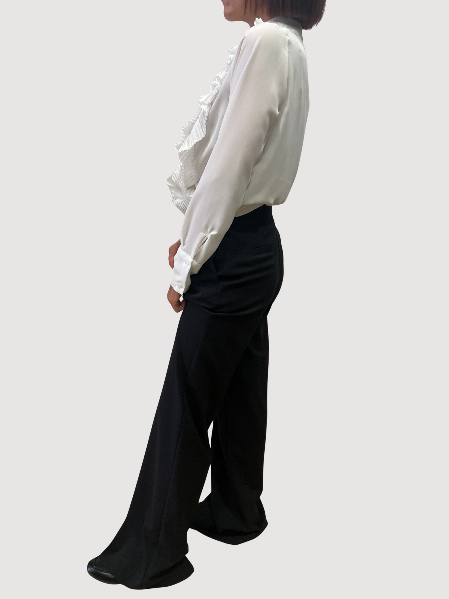 SOUVENIR - Camicia bianco ottico con dettaglio rouges