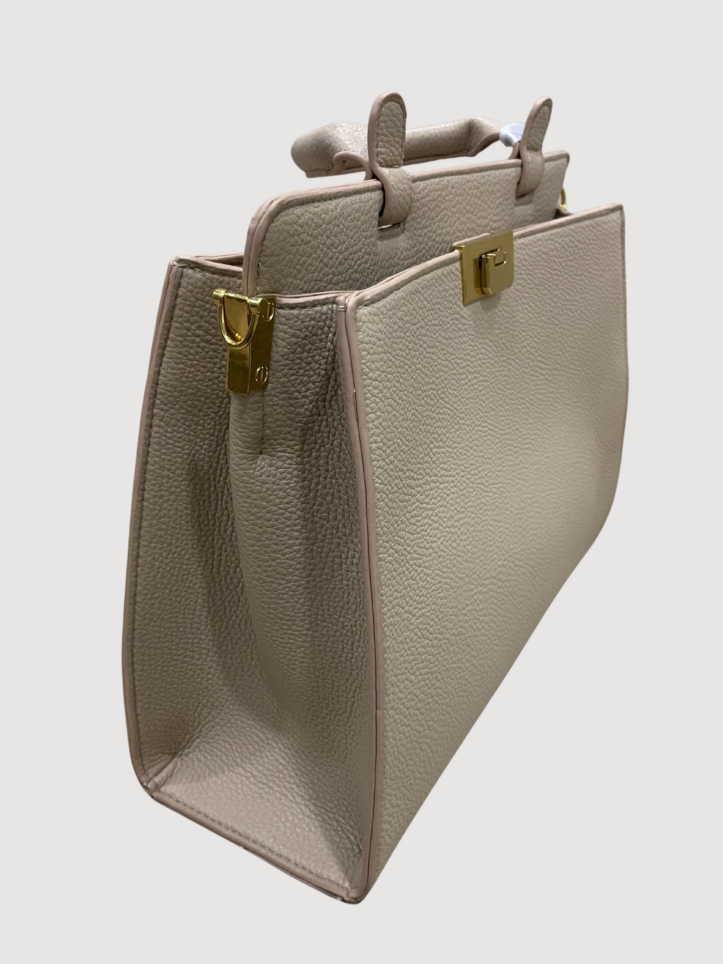 Borsa in ecopelle con manici - più colori