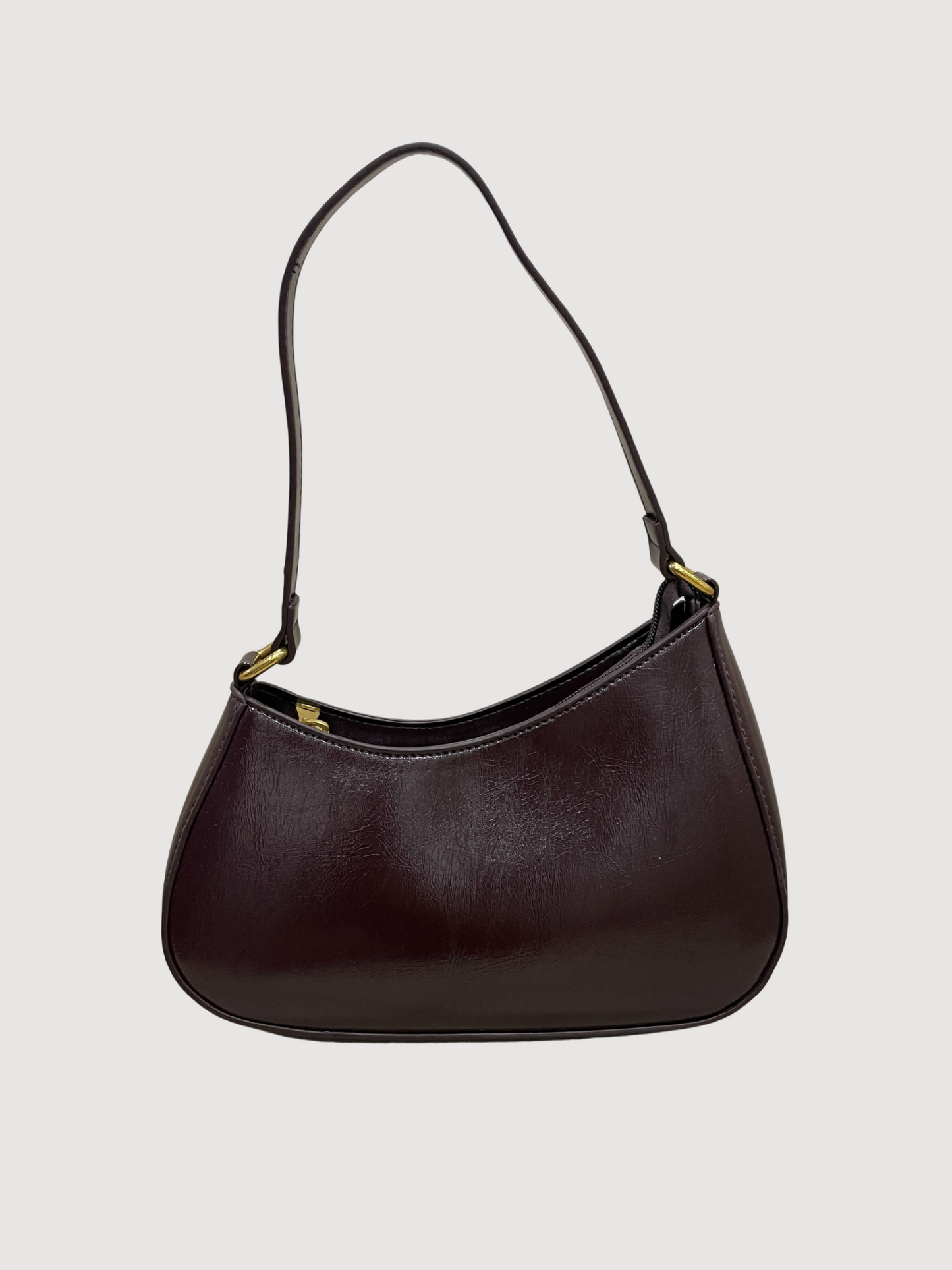 Borsa in ecopelle bordeaux asimmetrica con manico - più colori