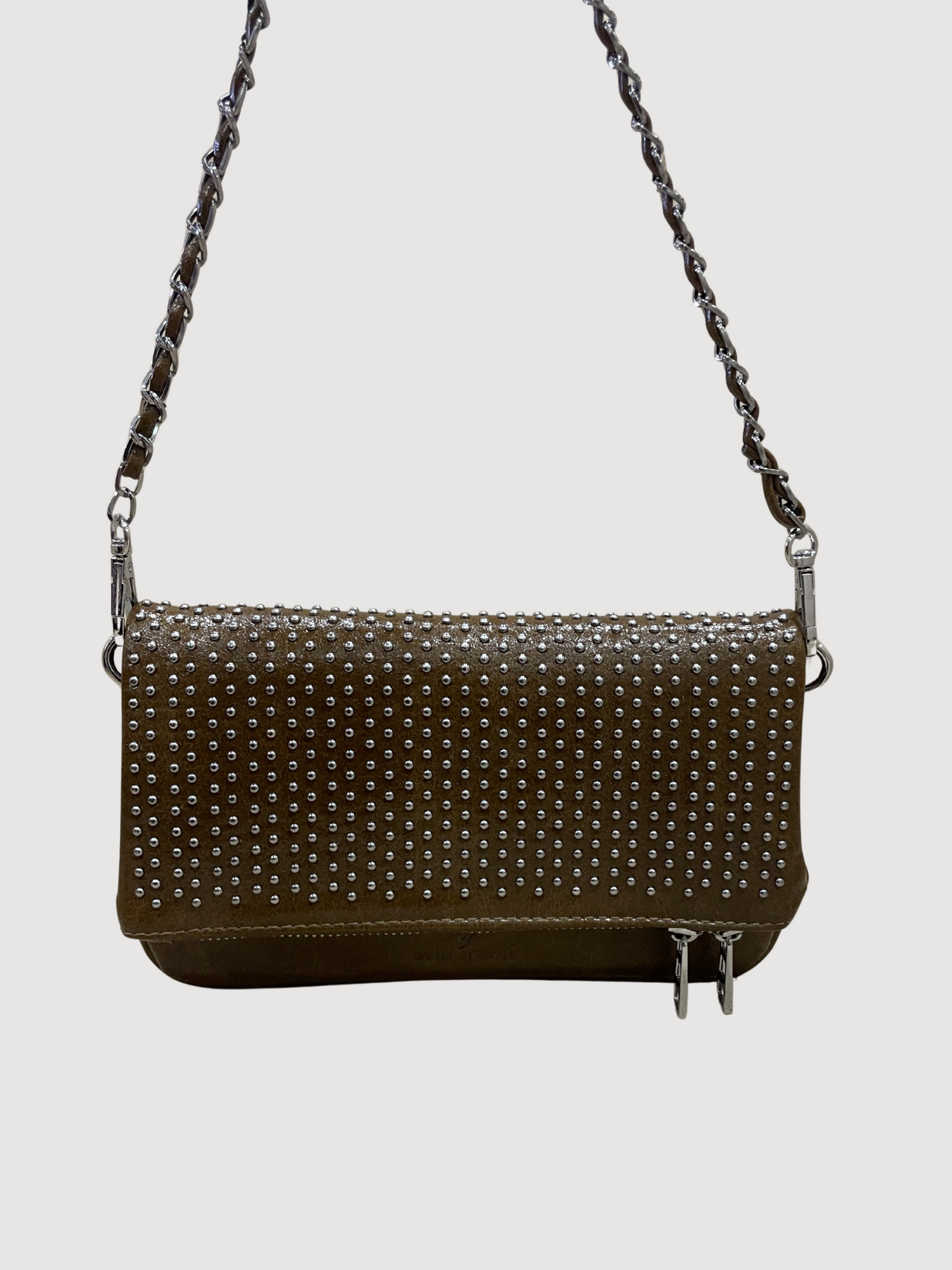 Borsa nera con piccole borchie e tracolla - più colori