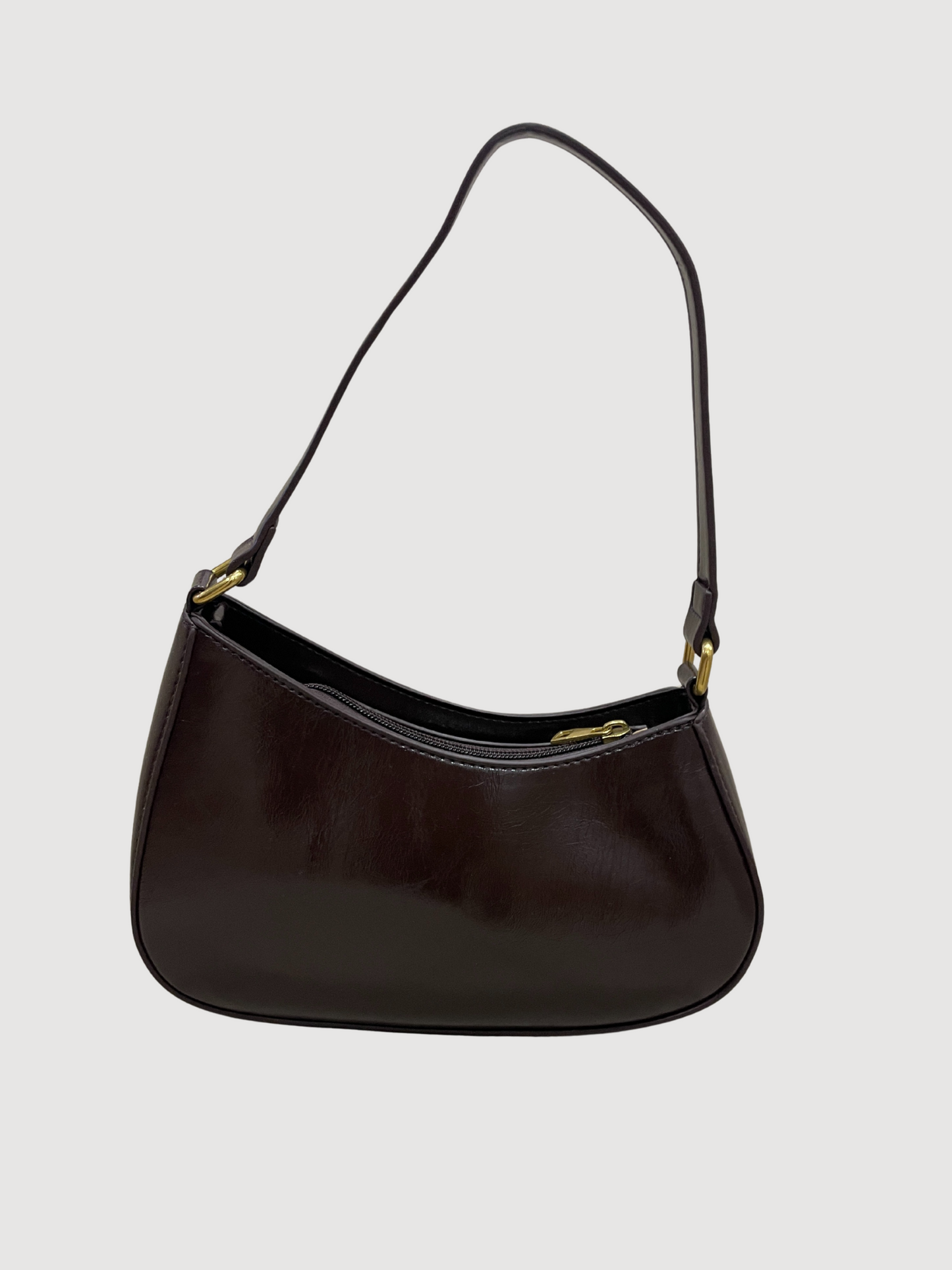 Borsa in ecopelle bordeaux asimmetrica con manico - più colori