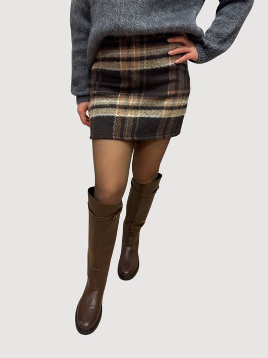 SAIPH - Gonna corta in moro a scacchi in flanella