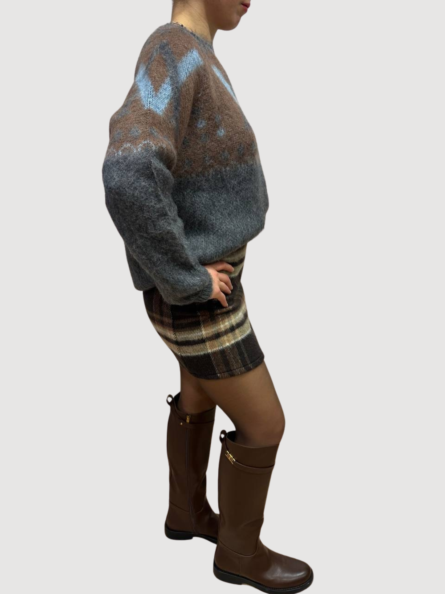 SAIPH - Gonna corta in moro a scacchi in flanella