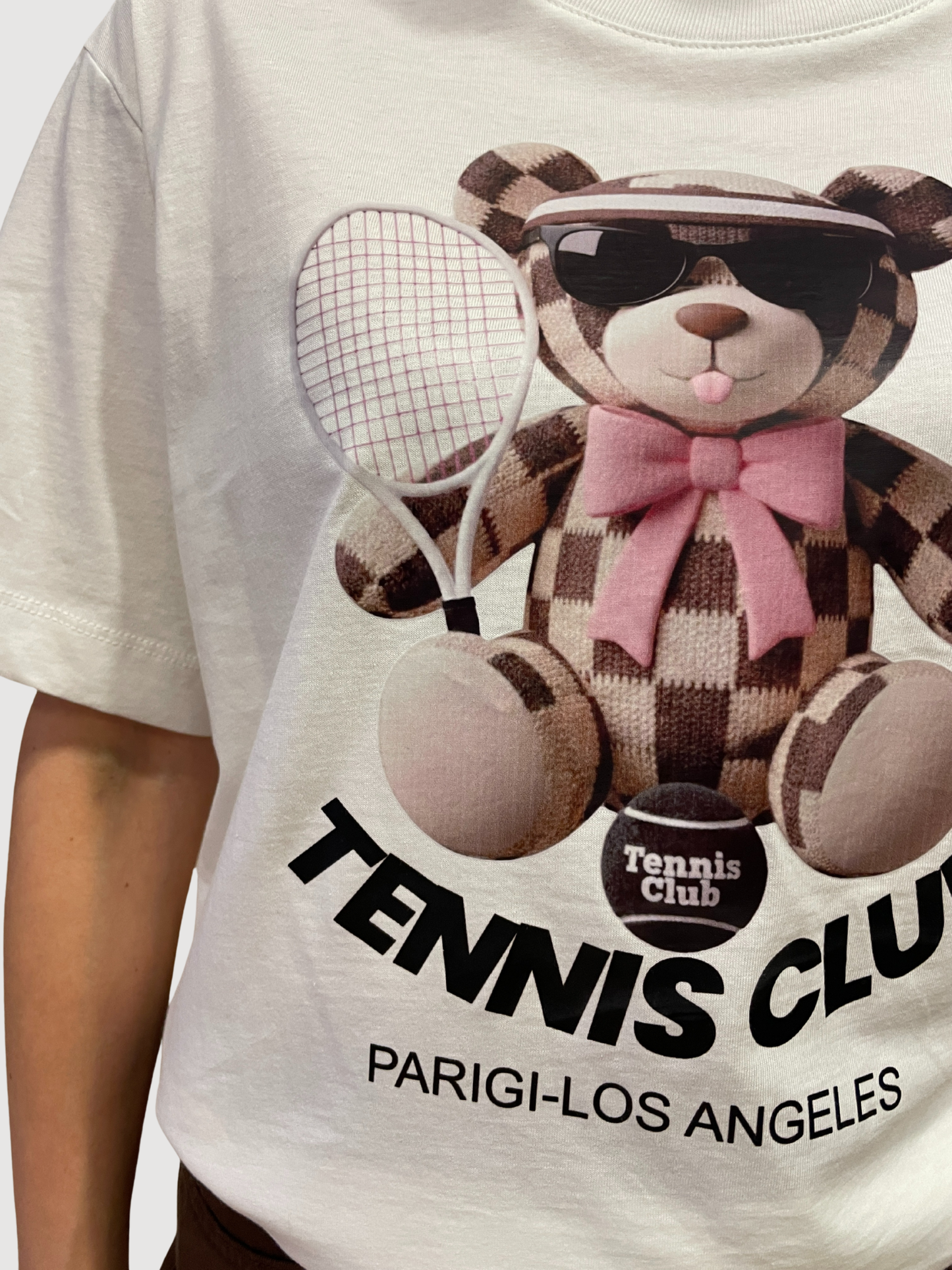 SOUVENIR - T-shirt over con dettaglio stampa "tennis club"