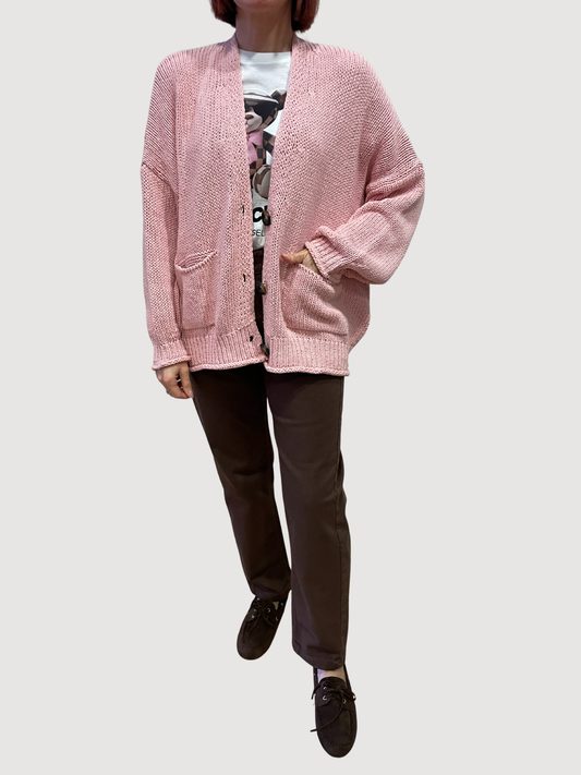 VICOLO- Cardigan a ovetto con bottoni - più colori