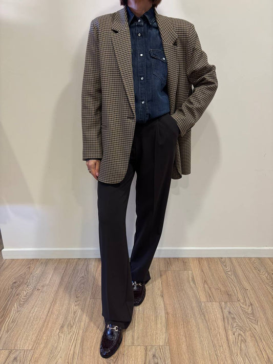 VICOLO - Blazer over a quadri color moro