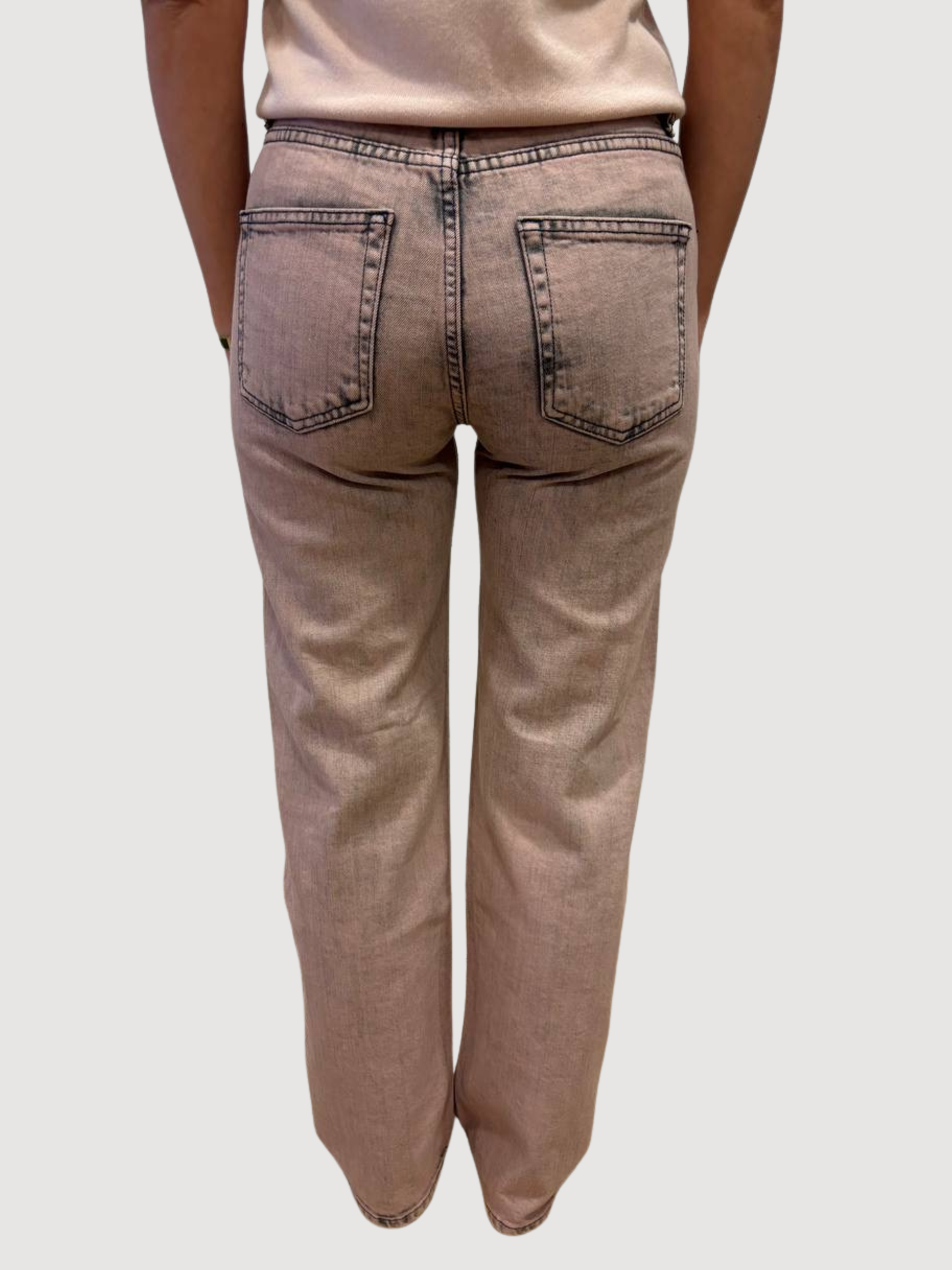 KONTATTO - Jeans Camelia a palazzo dritto rosa