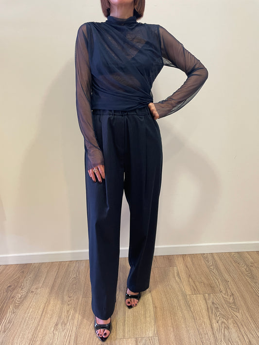 KONTATTO - Blusa in tulle color blu