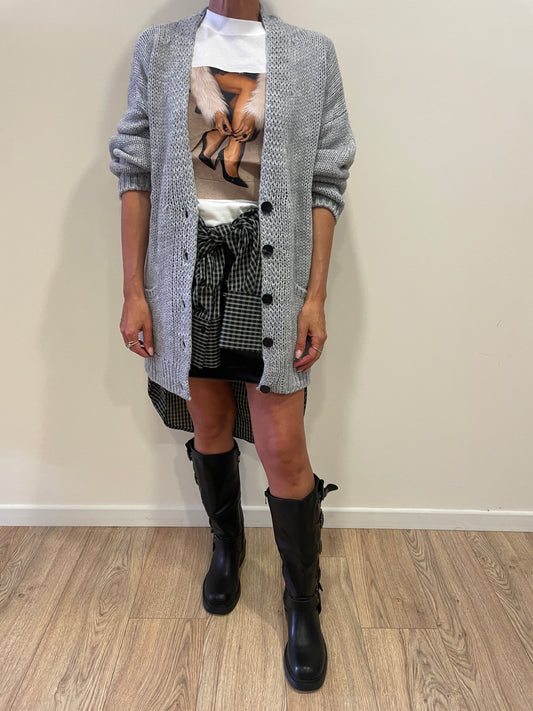 VICOLO - Cardigan con bottoni e tasche in misto lana, viscosa e alpaca - più colori