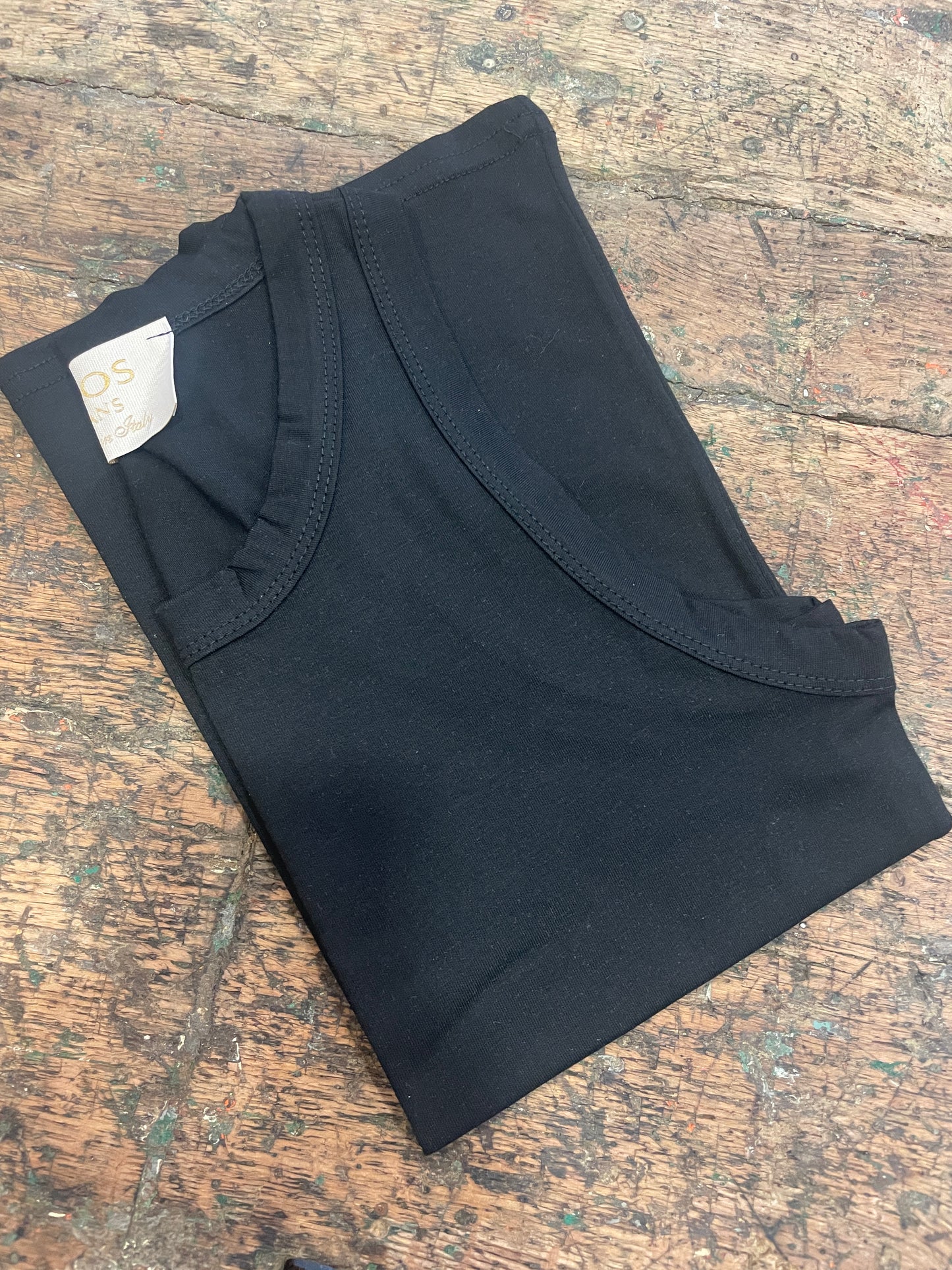 KAOS - Top in misto viscosa panna con spalline larghe - più colori