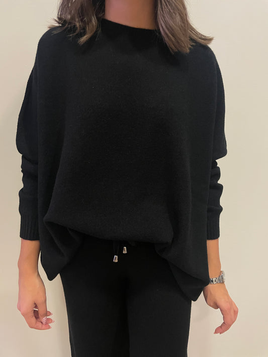 HAVEONE - Tuta in misto viscosa con maglia a girocollo e pantalone con elastico e laccetto regolabile in vita
