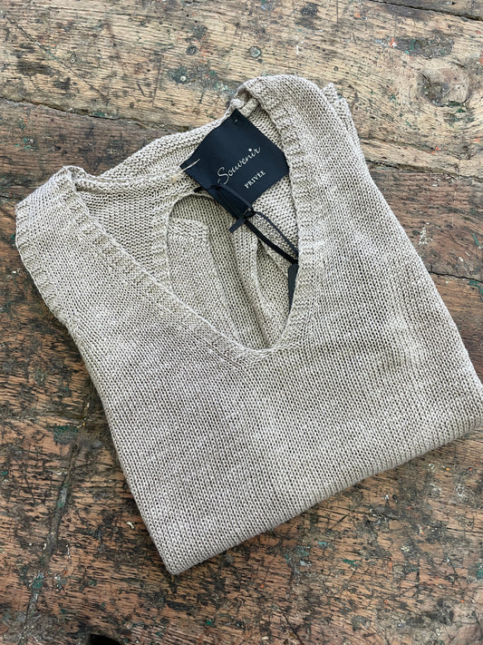 SOUVENIR - Canotta in maglina con scollo a V morbida - più colori