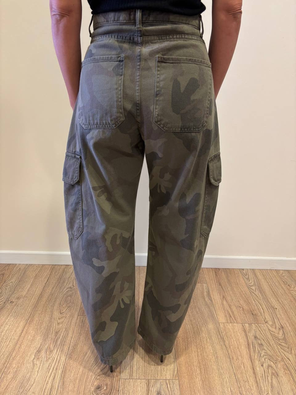 SUSY MIX - Pantalone camouflage cargo barrel fit