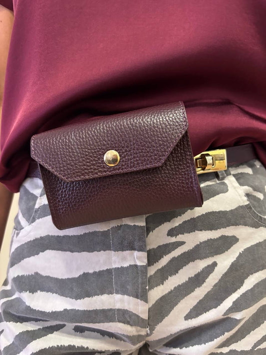 SUSY MIX - Cintura con borsellino color bordeaux