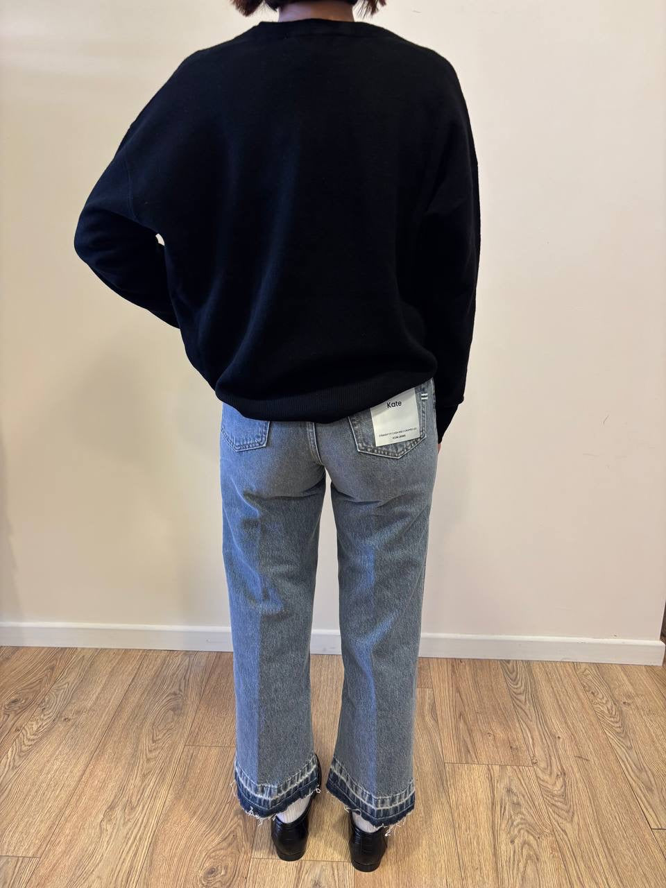 VICOLO - Jeans Kate in denim chiaro sfrangiato