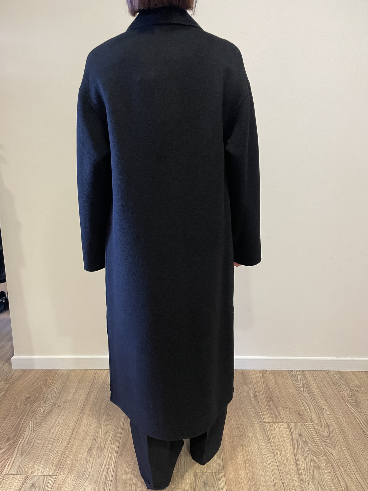 KAOS - Cappotto monopetto con 3 bottoni e tasche frontali color nero