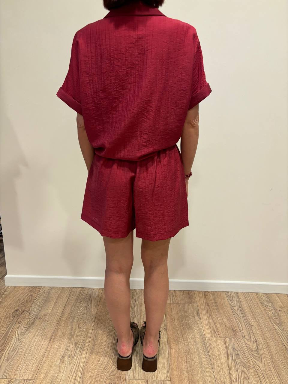 HAVEONE - Shorts in misto lyocell con elastico color india
