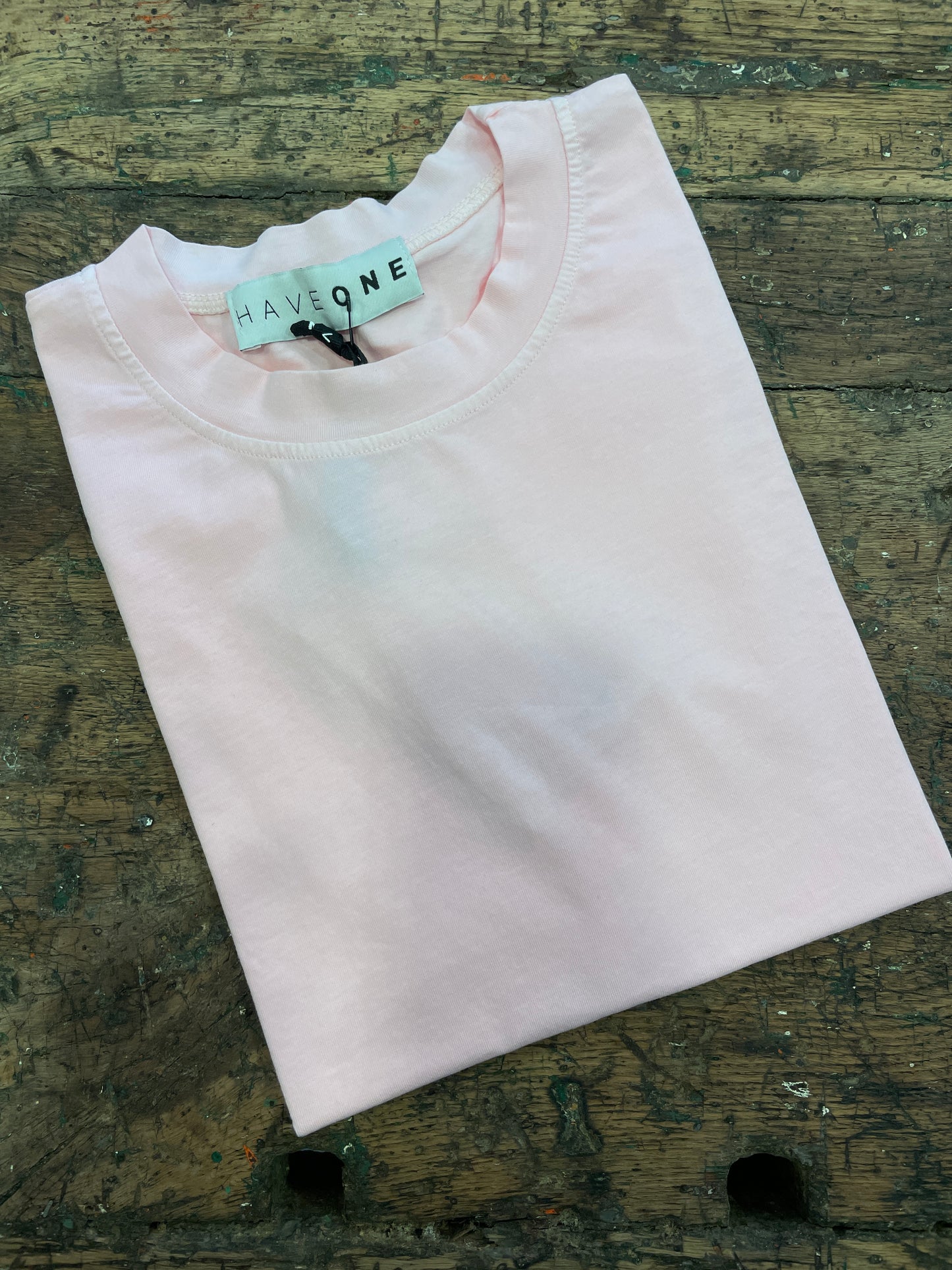 HAVEONE - T-shirt in cotone a scatoletta blu - più colori