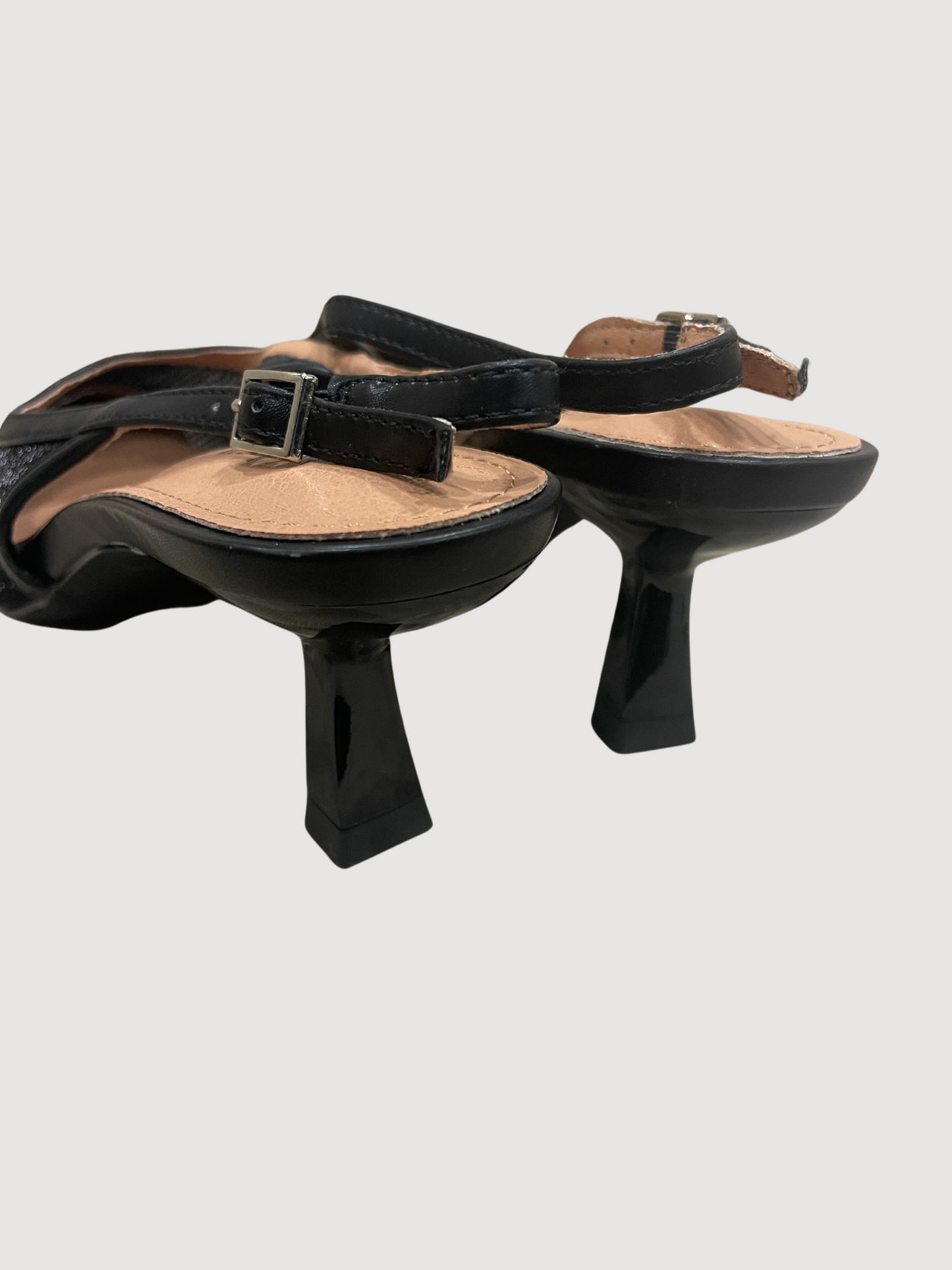 STEPHAN PARIS - Chanel in micro rete nere con tacco