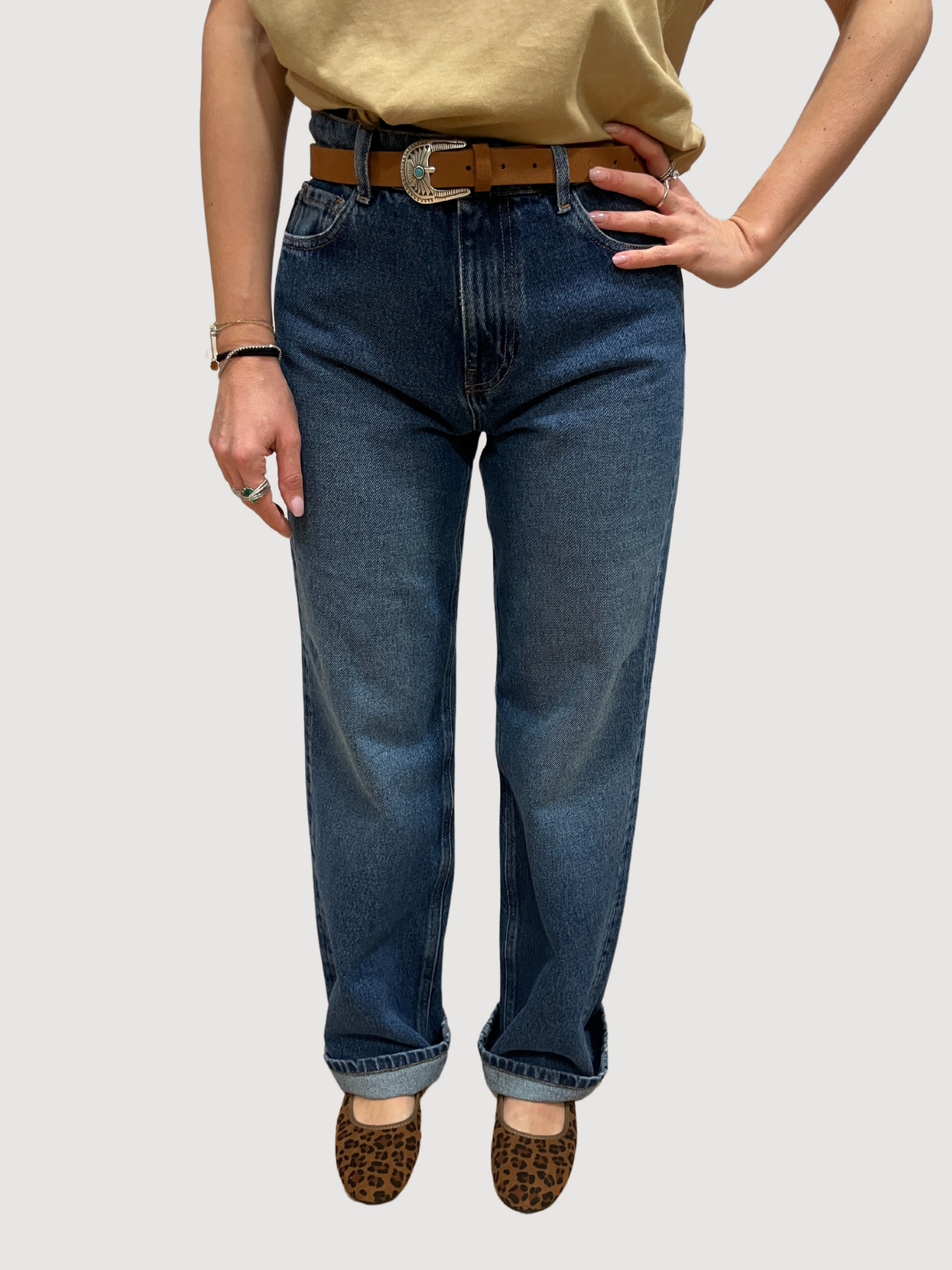 VICOLO - Jeans Alex in denim scuro a palazzo dritto